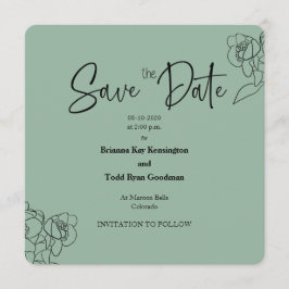 -Karte für den Lässigen Wiesengrünen Platz Einladung