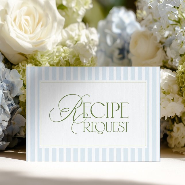 Karte für die Brautparty mit blauen Streifen (Von Creator hochgeladen)