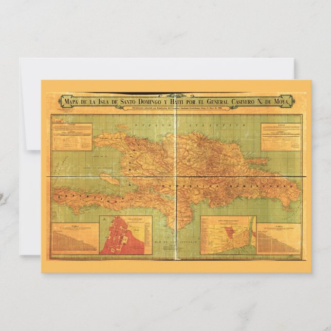 Karte für die Dominikanische Republik und Haiti (1 (Vorderseite)
