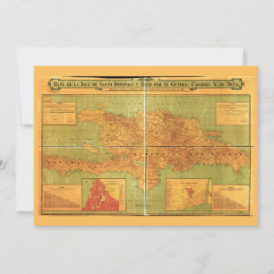 Karte für die Dominikanische Republik und Haiti (1