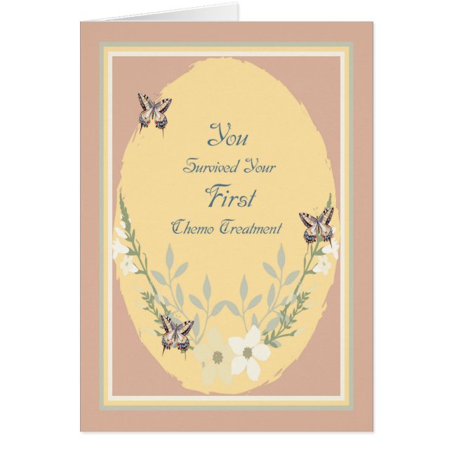 Karte für eine Erste Chemo-Blume (Vorne)