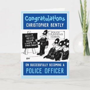 Karte für einen neu qualifizierten Polizisten