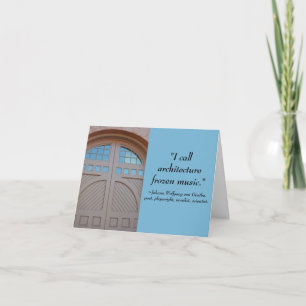 Karte für Geothe Quote Architecture Grad