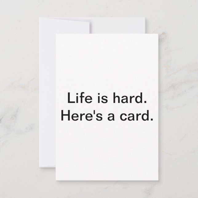 Karte für harte Zeiten. (Vorderseite)