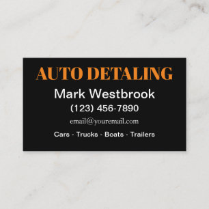 Karte für kühnen modernen Auto-Detailing-Service