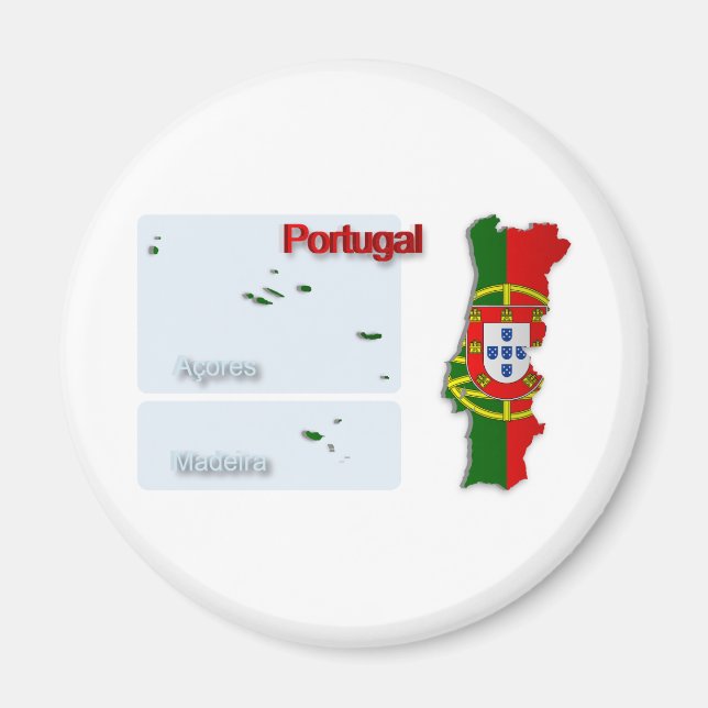 Karte für Portugal_2 Magnet (Vorne)
