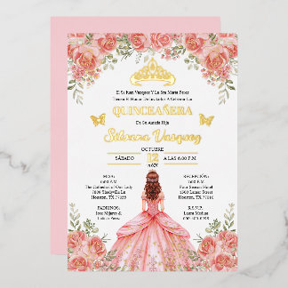 Karte für Quinceañera Einladung zur Quinceañera