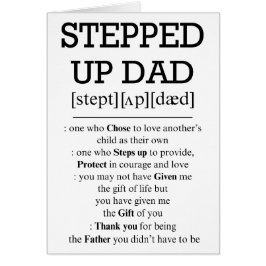 Karte für Step-Vater, Step Up Vater