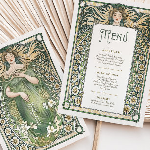 Karte für zauberhafte Hochzeiten im Jugendstil