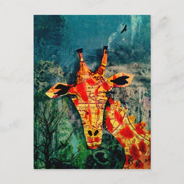 Karte Giraffe 2 Postkarte (Vorderseite)