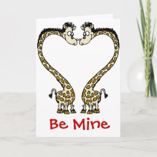 Karte-Giraffe Liebe-PaareValentine Feiertagskarte