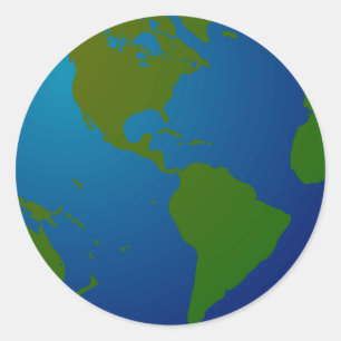 Karte/Globe Runder Aufkleber