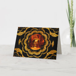Karte | Gold Mandala Bronze Buddha Birthday Card