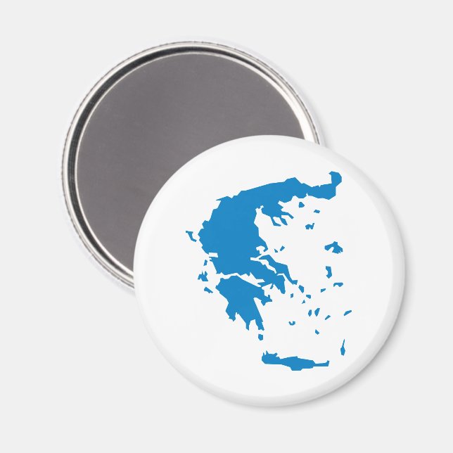 Karte Griechenlands Magnet (Vorderseite/Rückseite)