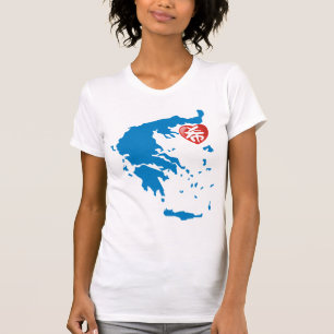 Karte Griechenlands T-Shirt