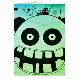 Karte, Größe: Standard (5" x 7") GLÜCKLICHER MONST