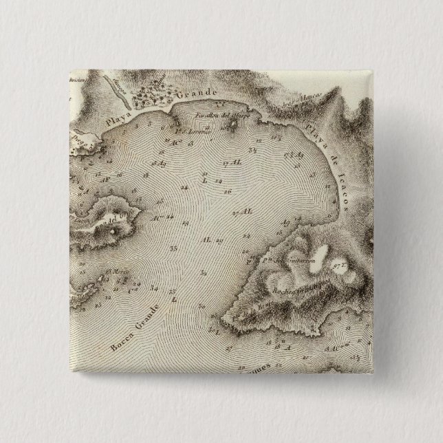 Karte Hafen von Acapulco Button (Vorderseite)
