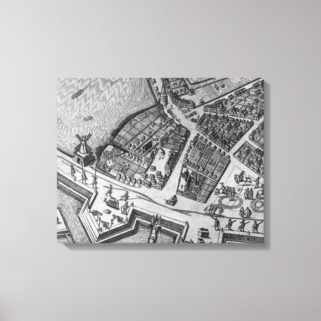 Karte Hamburg Leinwanddruck (Vorderseite)
