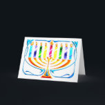 Karte: Hanukkah Menorah - Chanukah Menorah Feiertagskarte<br><div class="desc">Hanukkah Menorah - Chanukah Menorah Karte zeigt alle Kerzen,  die hell brennen für diese besondere Zeit des Jahres,  das jüdische Festival der Lichter.</div>
