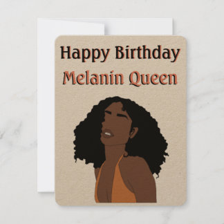 Karte "Happy Birthday Melanin Queen"