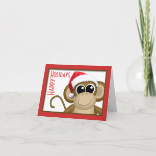 Karte "Happy Holidays" der niedlichen Weihnachtsma