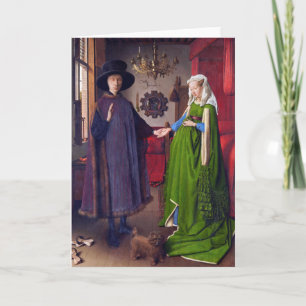 Karte: Hochzeitsportrait von Jan Van Eyck Feiertagskarte