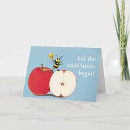 Karte Honigbienen-Apples Rosh HaShana