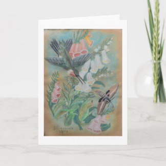 Karte - Hummingbird und Moth