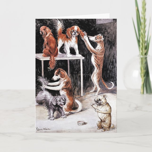 Karte: Hunde wachsen Karte (Vorderseite)