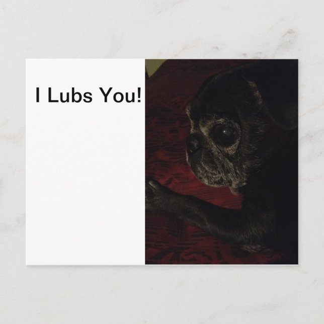 Karte "I Lubs You" (Vorderseite)