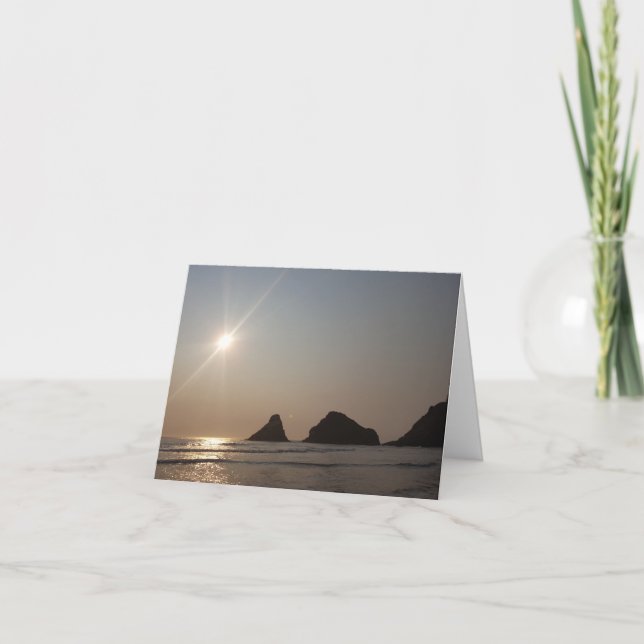 Karte "I Miss You" - Küste von Oregon (Vorderseite)