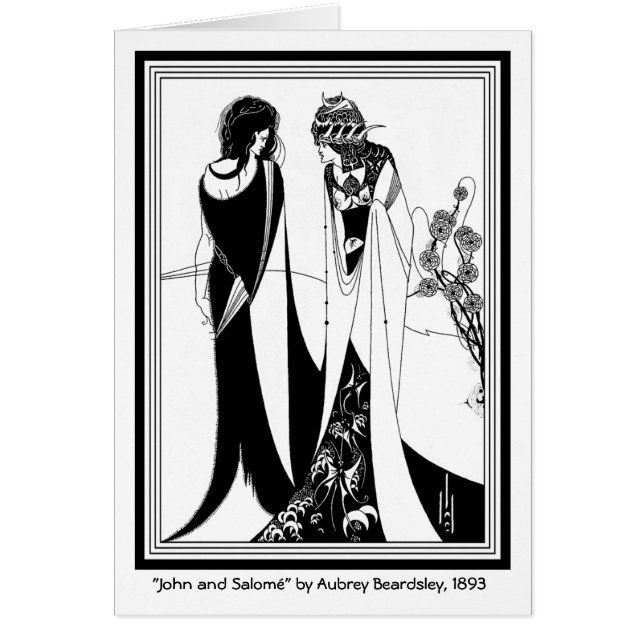 Karte: Illustration von Aubrey Beardsley (Vorne)