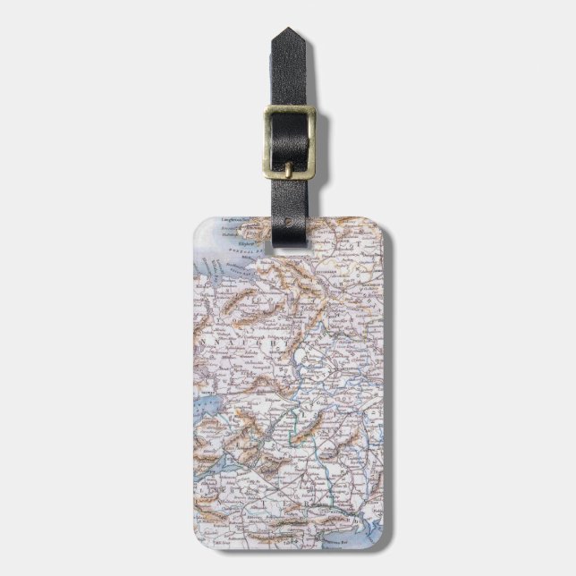 Karte: Irland, 1851 Gepäckanhänger (Vorderseite vertikal)