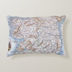 Karte: Irland, 1851 Zierkissen