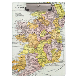 KARTE: IRLAND, c1890 Klemmbrett