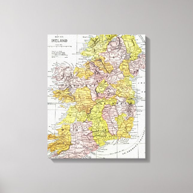 KARTE: IRLAND, c1890 Leinwanddruck (Vorderseite)