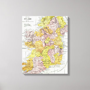 KARTE: IRLAND, c1890 Leinwanddruck