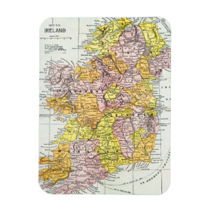 KARTE: IRLAND, c1890 Magnet