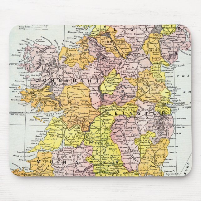 KARTE: IRLAND, c1890 Mousepad (Vorne)