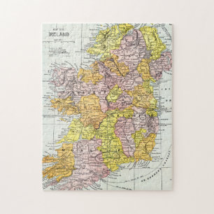 KARTE: IRLAND, c1890 Puzzle