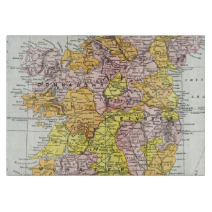 KARTE: IRLAND, c1890 Schneidebrett