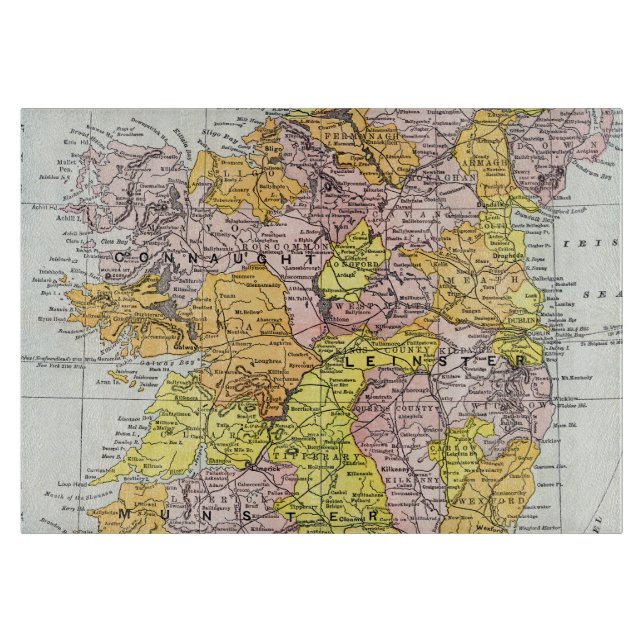 KARTE: IRLAND, c1890 Schneidebrett (Vorderseite)