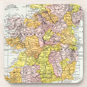 KARTE: IRLAND, c1890 Untersetzer