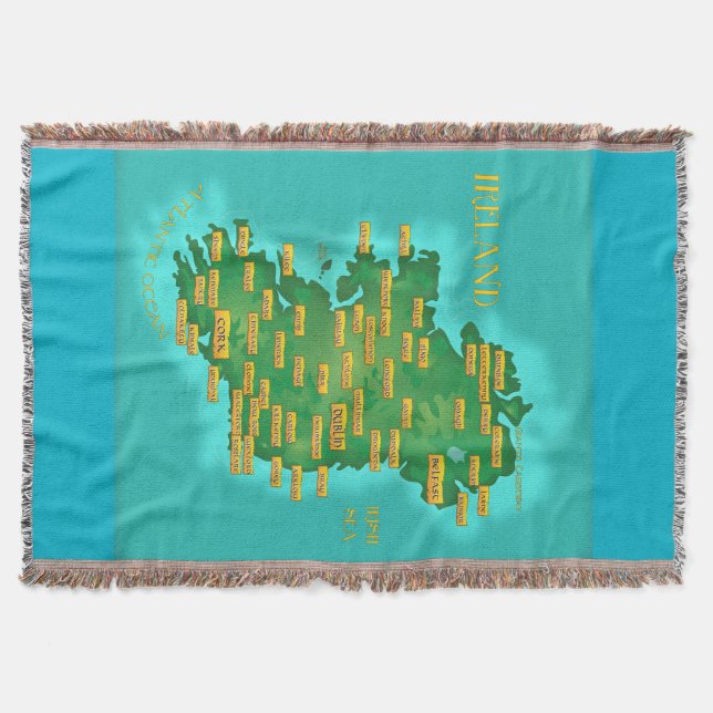 Karte Irlands Decke (Vorderseite)