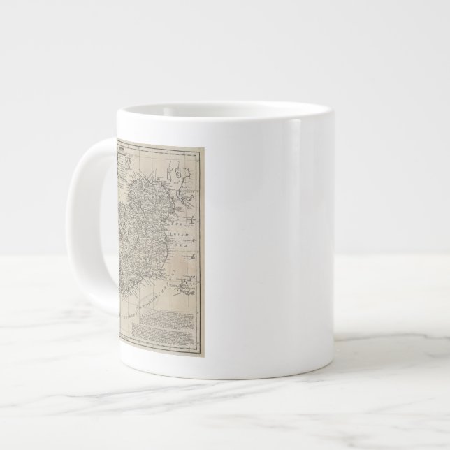 Karte Irlands Jumbo-Tasse (Vorderseite Links)