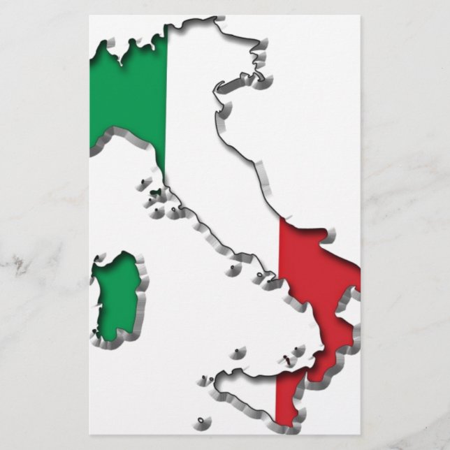 Karte Italiens (Vorderseite)