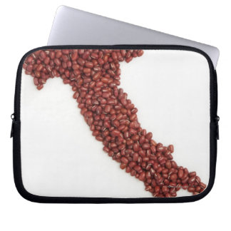 Karte Italiens aus Roten Bohnen Laptopschutzhülle