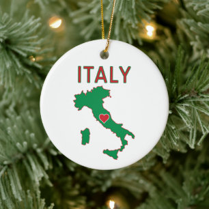 Karte Italiens Keramik Ornament