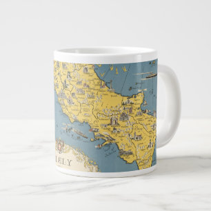 Karte Italiens mit Vatikanstadt Jumbo-Tasse