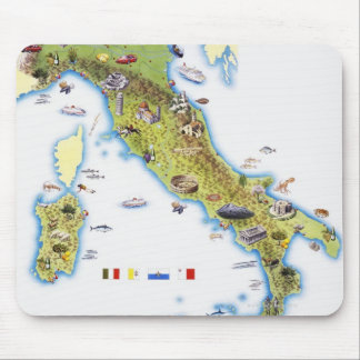 Karte Italiens Mousepad